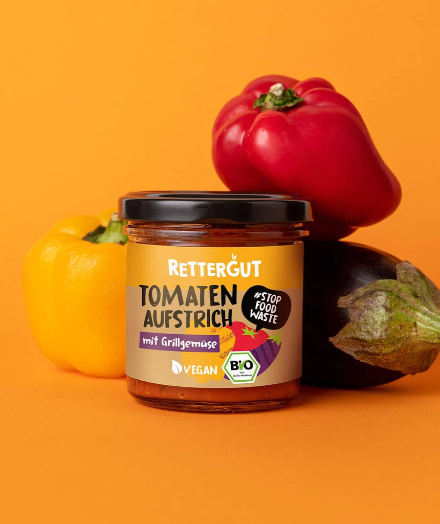 Lade das Bild in den Galerie-Viewer, Bio-Aufstrich Tomate & Grillgemüse (3 Gläser) Bio-Aufstrich RETTERGUT