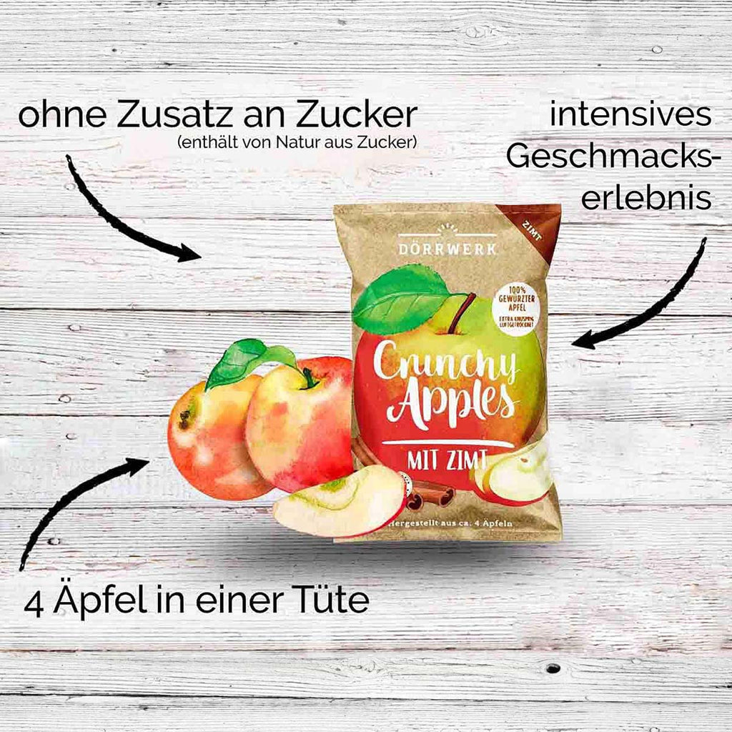 Lade das Bild in den Galerie-Viewer, Bio Crunchy Apples mit Zimt (Dörrwerk, 6 Stück) Obstkonserven Dörrwerk