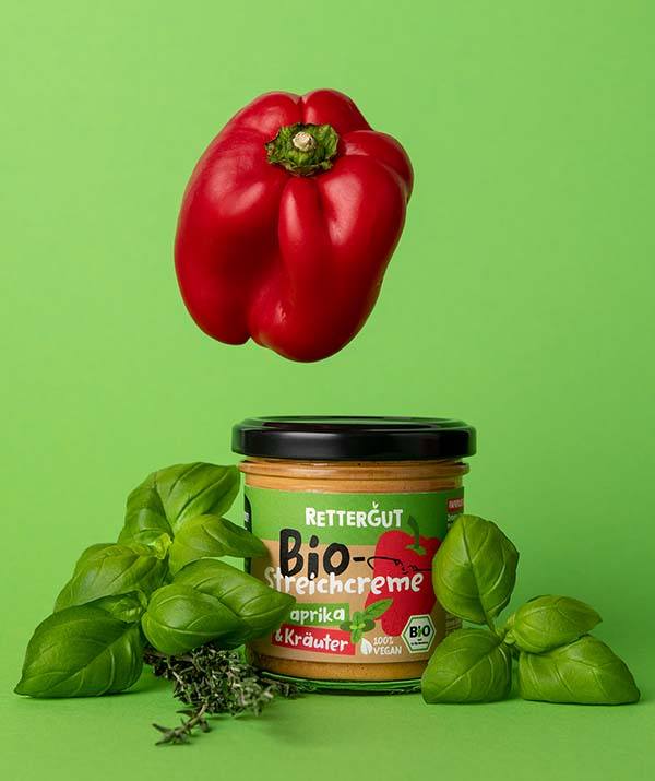 Lade das Bild in den Galerie-Viewer, Bio-Streichcreme Paprika & Kräuter (3 Stück) Bio-Aufstrich RETTERGUT