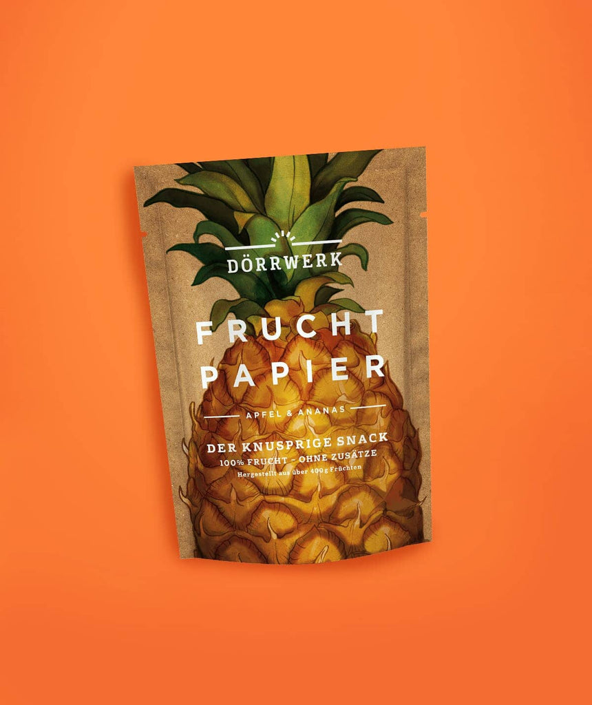 Lade das Bild in den Galerie-Viewer, Fruchtpapier Ananas & Apfel (Dörrwerk, 6 Packungen) Getrocknete Früchte Dörrwerk