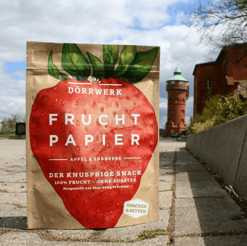Lade das Bild in den Galerie-Viewer, Fruchtpapier Erdbeere & Apfel (DÖRRWERK, 6 Stück) Obstkonserven Dörrwerk