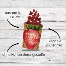 Lade das Bild in den Galerie-Viewer, Fruchtpapier Erdbeere & Apfel (Dörrwerk, 6 Stück) Obstkonserven Dörrwerk