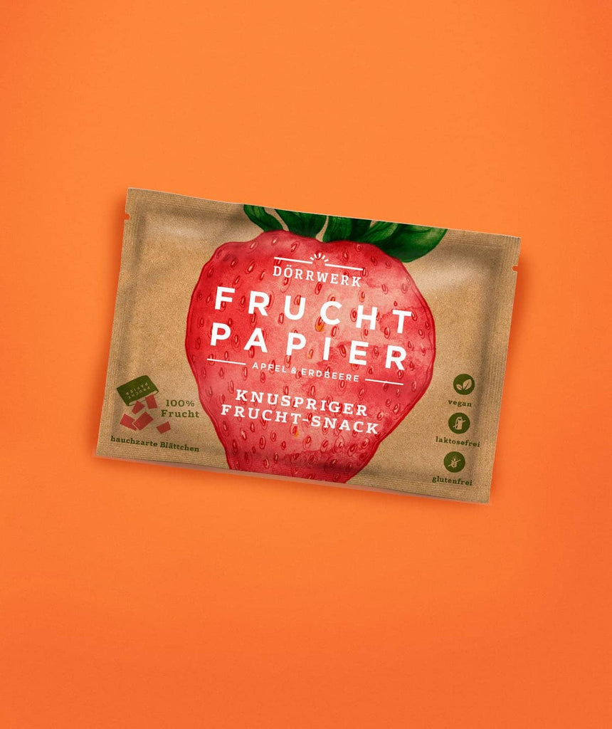 Lade das Bild in den Galerie-Viewer, Fruchtpapier mini Erdbeere (Dörrwerk, 21 Packungen) Getrocknete Früchte Dörrwerk