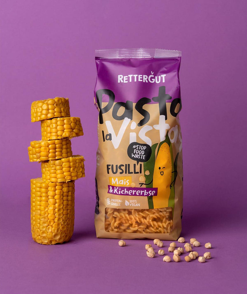 Lade das Bild in den Galerie-Viewer, Pasta la Vista Mais & Kichererbse (3 Stück) Fusilli RETTERGUT