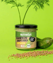 Lade das Bild in den Galerie-Viewer, Bio-Aufstrich Gurke, Senf &amp; Dill (3 Gläser) Bio-Aufstrich RETTERGUT 
