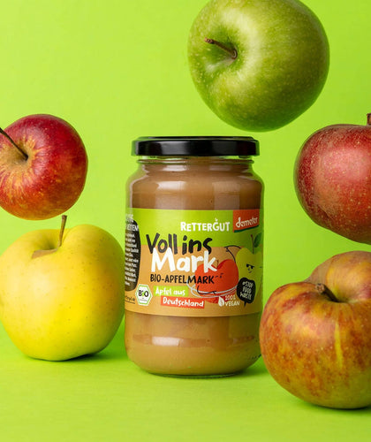 Bio Demeter Apfelmark (3 Gläser) Obstkonserven RETTERGUT 