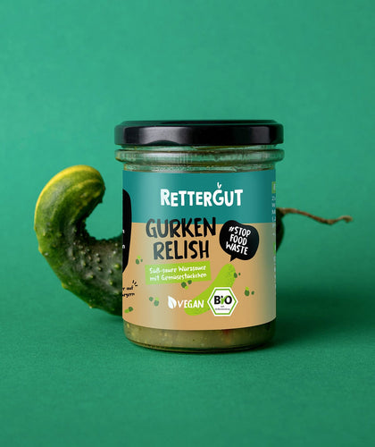 Bio-Relish Gurke (3 Gläser) Bio-Aufstrich RETTERGUT 