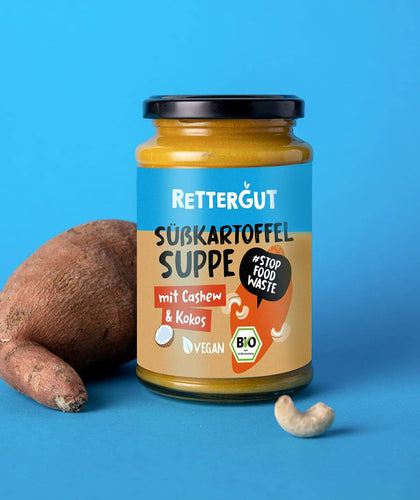Bio-Suppe Süßkartoffel Cashew & Kokos (3 Gläser) Bio-Suppe RETTERGUT 