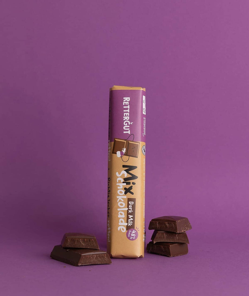 Mixschokolade Riegel Dark Milk (18 Riegel) Schokolade RETTERGUT 